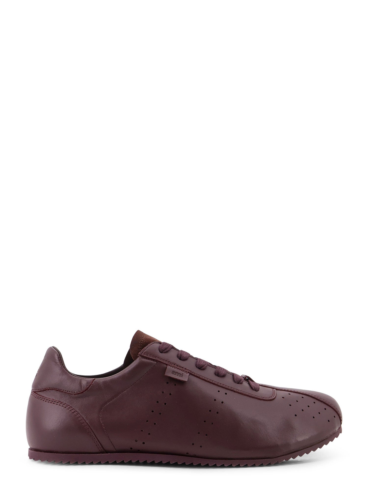 Ami Paris Sneakers Cerise Cuir D'agneau
