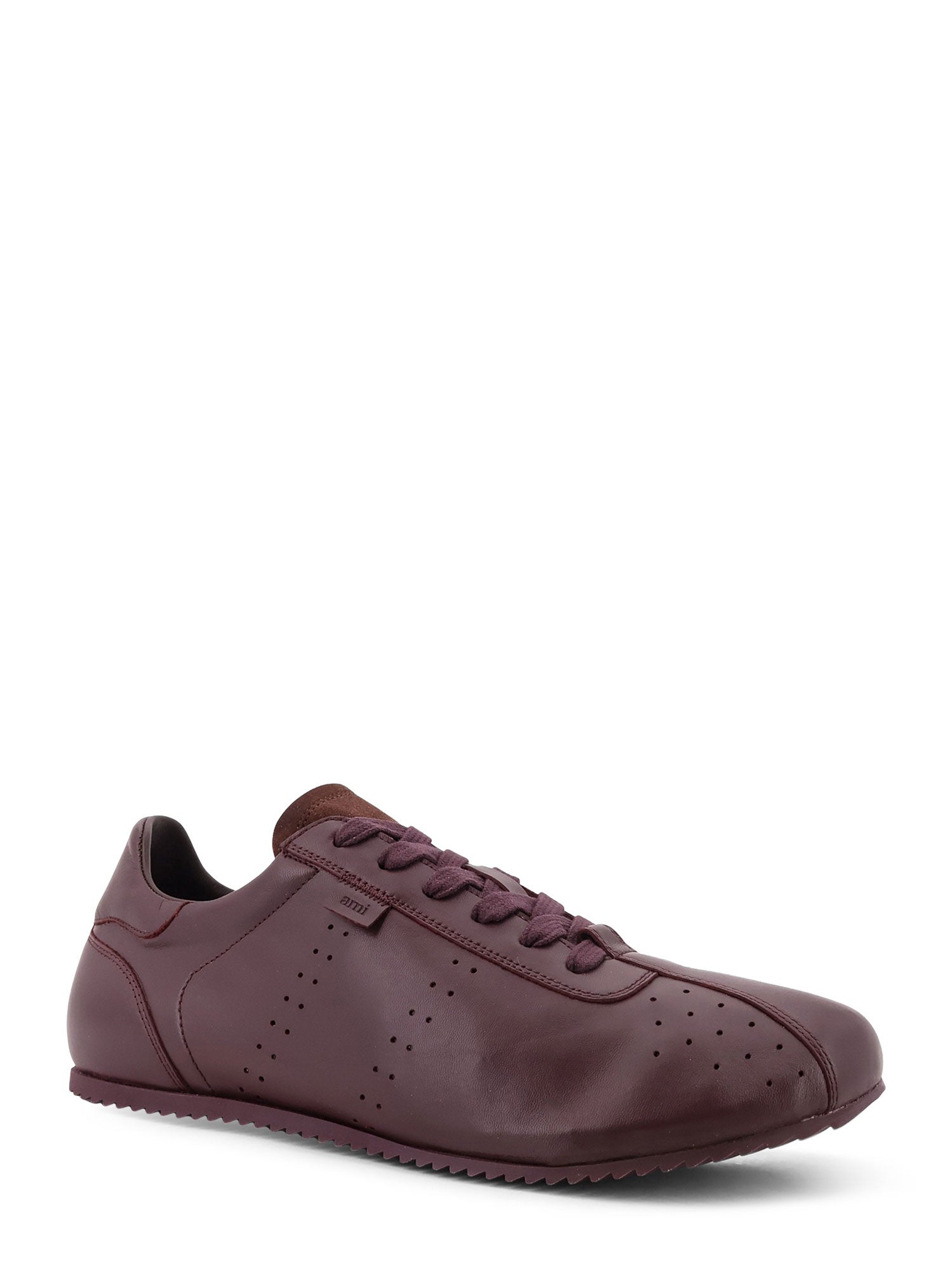 Ami Paris Sneakers Cerise Cuir D'agneau