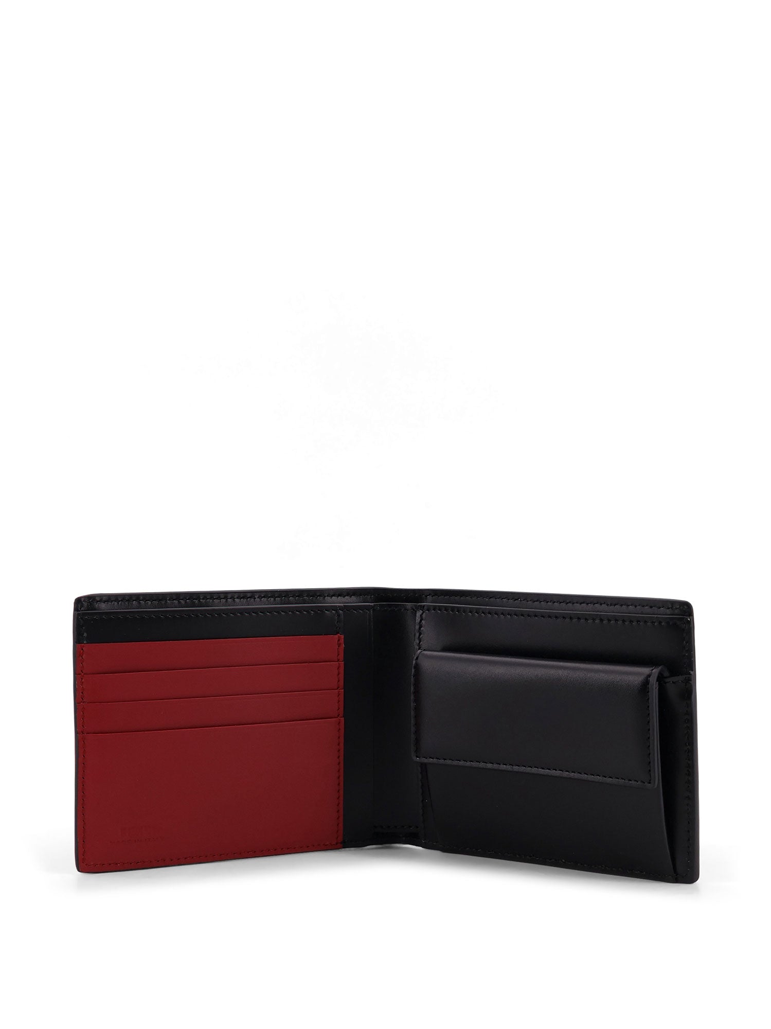 Fendi Wallets Nero Fragola Tessuto Jacquard Ff/ Pelle