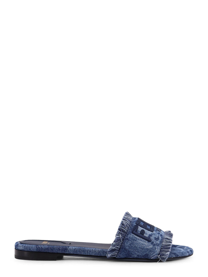Fendi Sandals Black Purple Poliestere