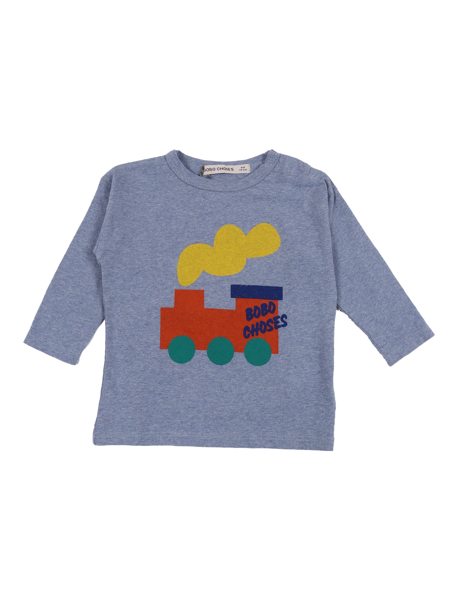 Bobo Choo T-shirt Light Blue Organic Cotton Long Sleeves