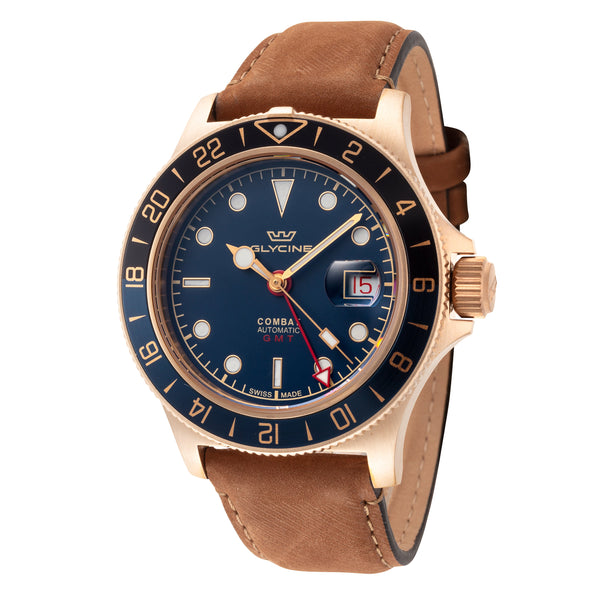 Preloved - Glycine Mens Combat Sub Sport 42 Bronze 42mm Automatic Watch Gl0317 One Color Watches