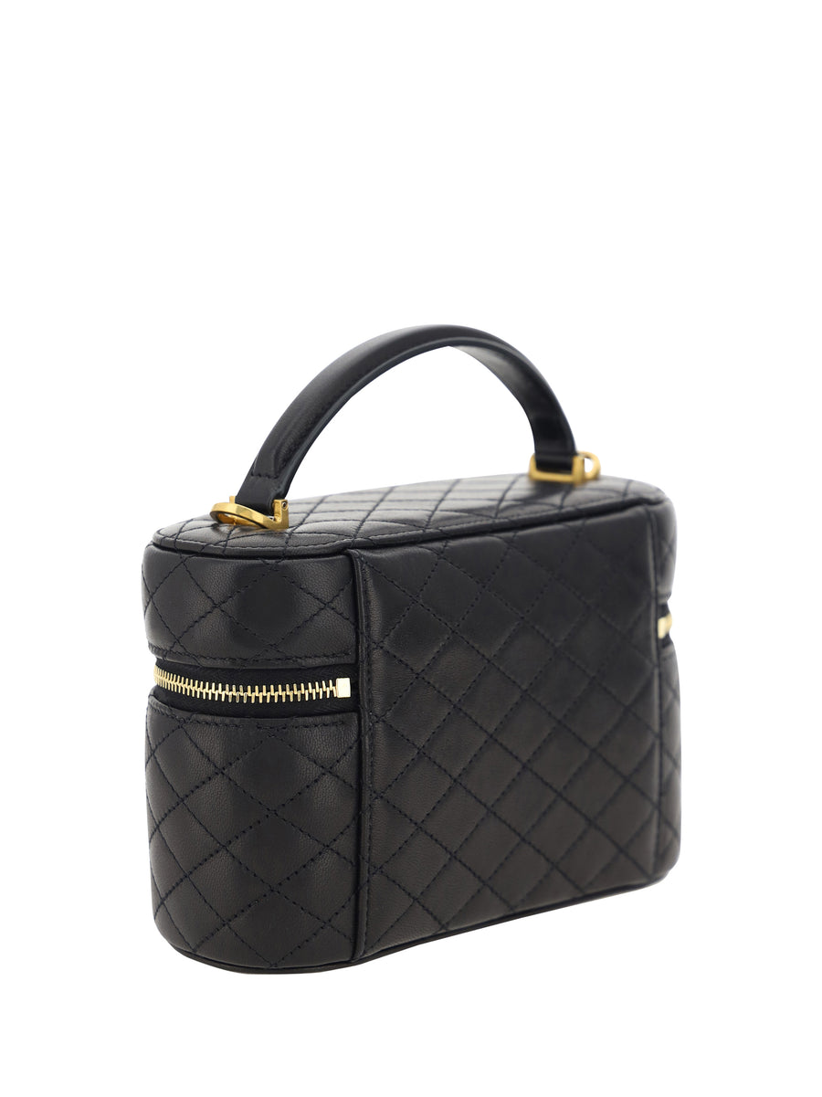 Leather Handbag Vanity Gaby Black Calf Shoulder Bags