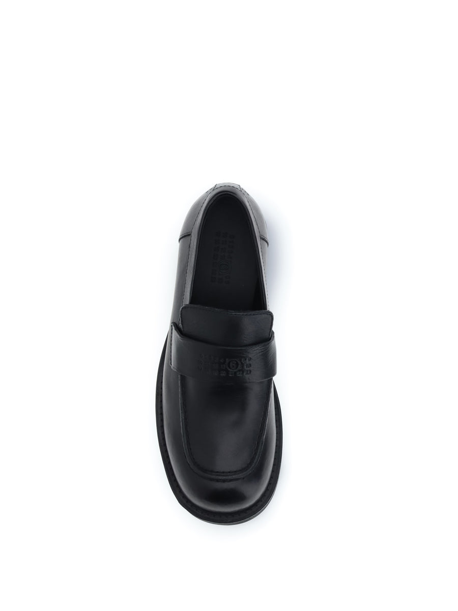 Moccasins Calf Leather Black (bos Taurus) Loafers