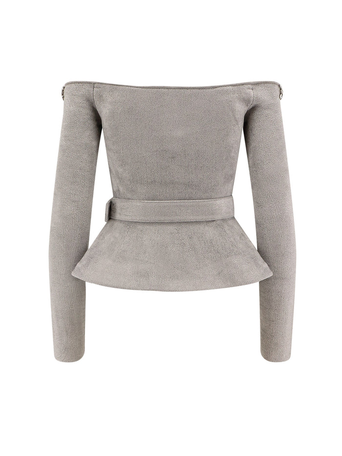 Self Portrait Sweaters Grey Chenille