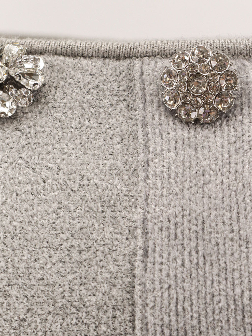 Self Portrait Sweaters Grey Chenille