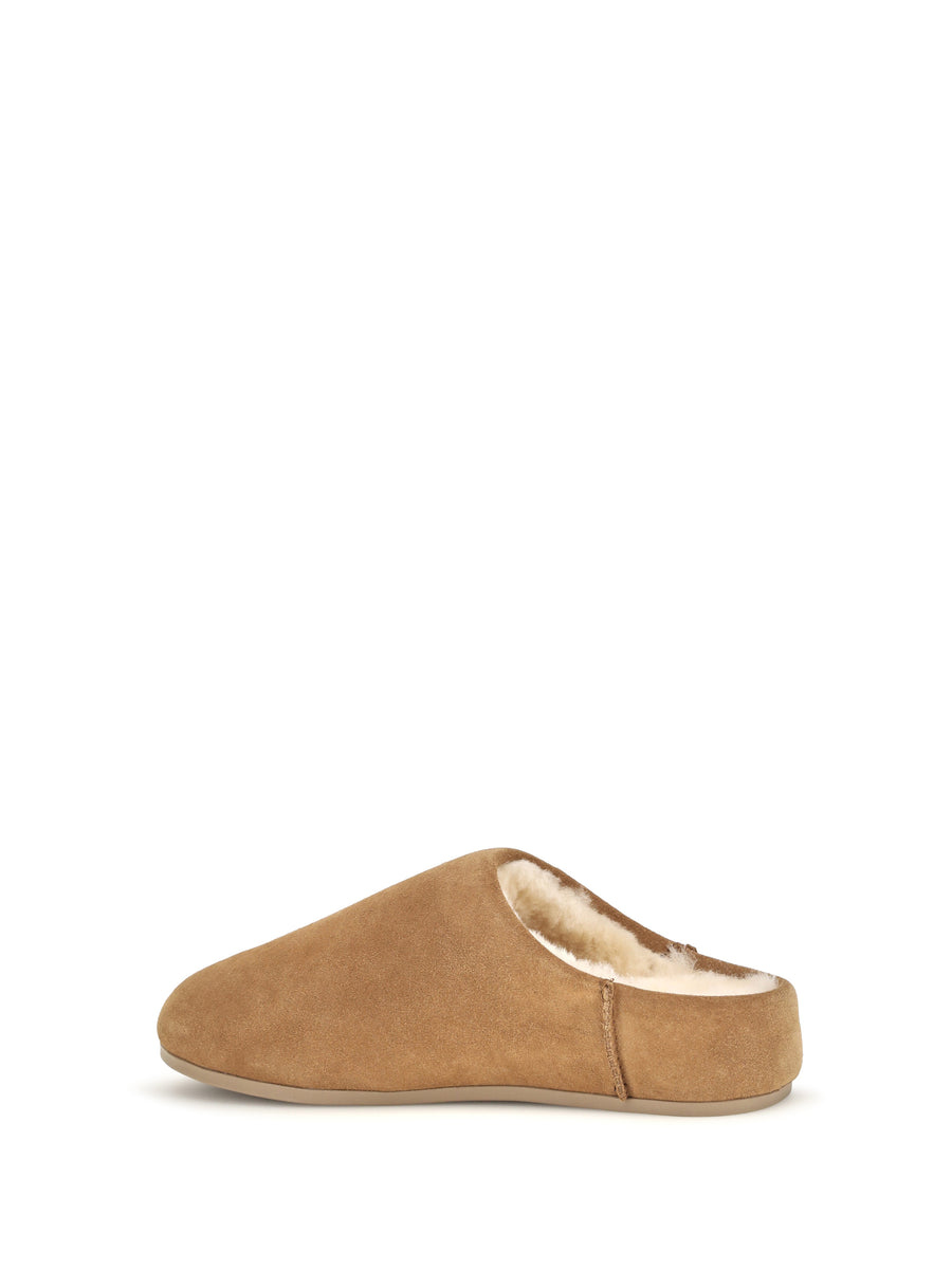 Slip-On Mules Elea Chestnut Suede Upper: Mutton Sandal