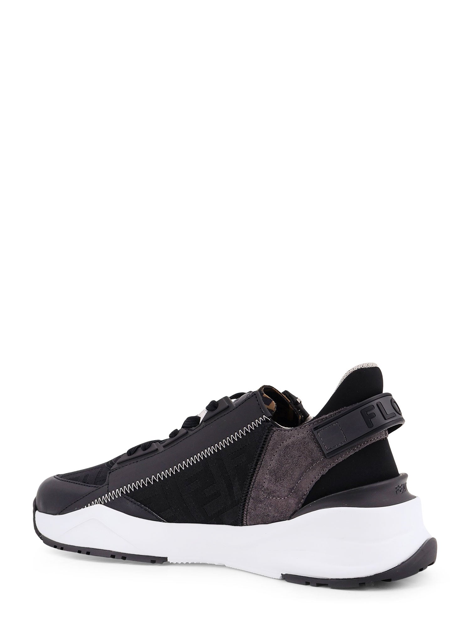 Fendi Sneakers Nero+nero+antracite Pelle/ Poliammide Cotone