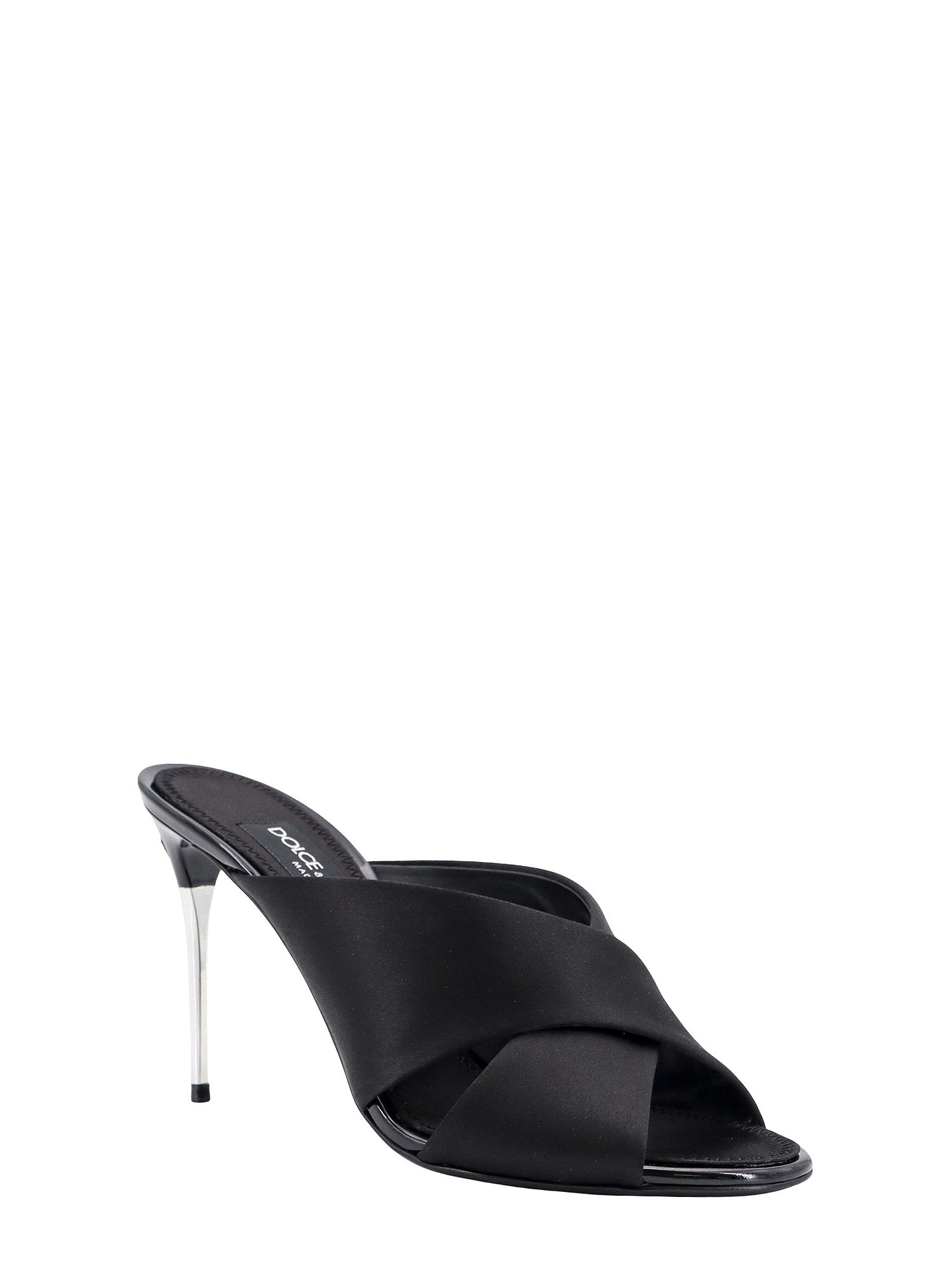 Dolce & Gabbana Sandals Black Satin