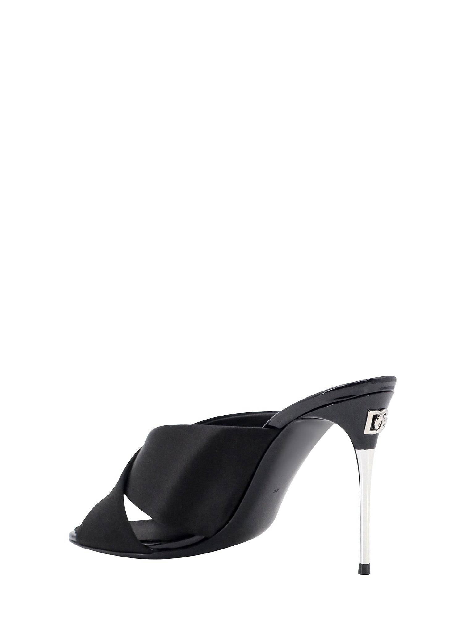 Dolce & Gabbana Sandals Black Satin
