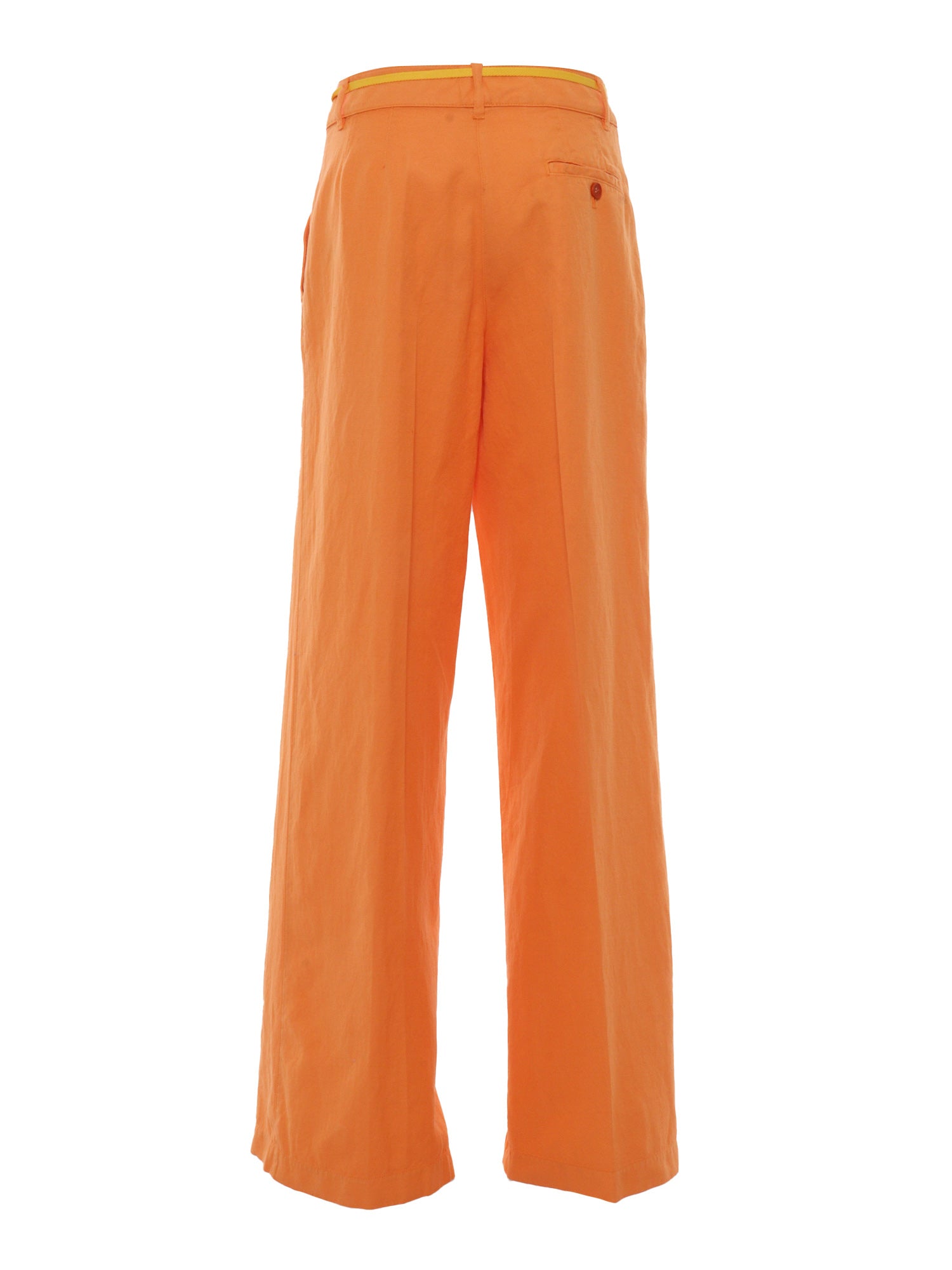 MOD.0188 PANTS Orange Cotton Linen