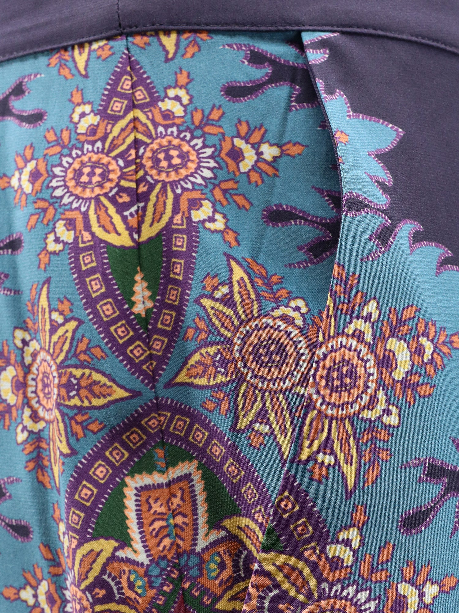 Etro Rtw Blue Seta