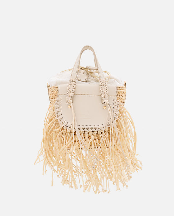 CUBA LAB Bags Beige Leather Rafia Li