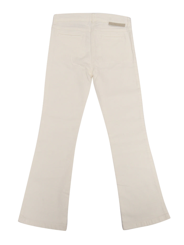 TROUSERS White Cotton Elastane Pant