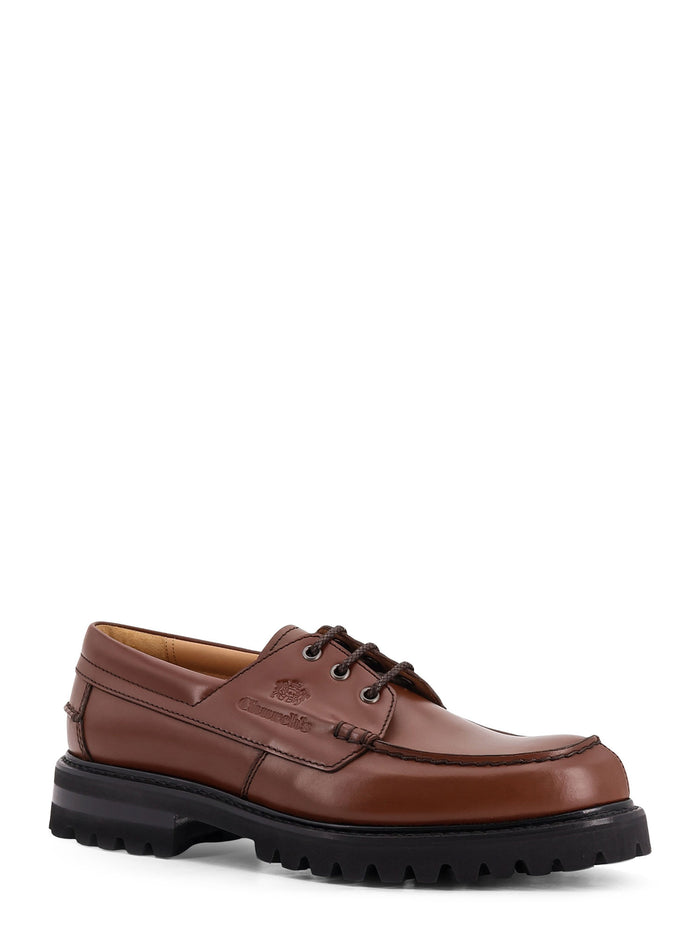 Churchs Flat Shoes Burnt Pelle