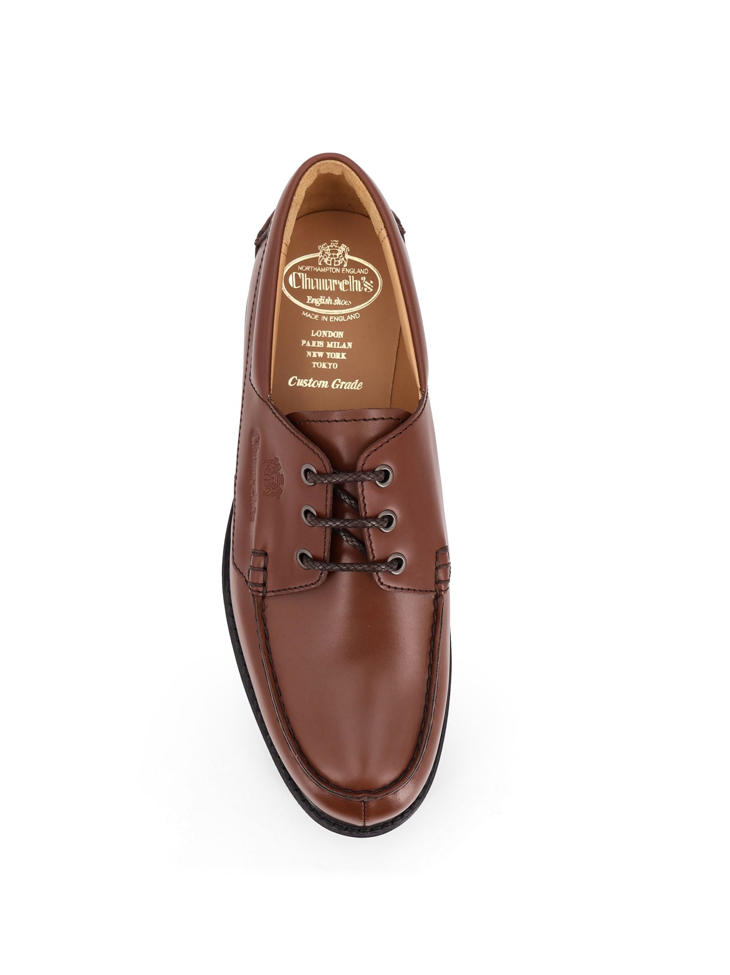 Churchs Flat Shoes Burnt Pelle
