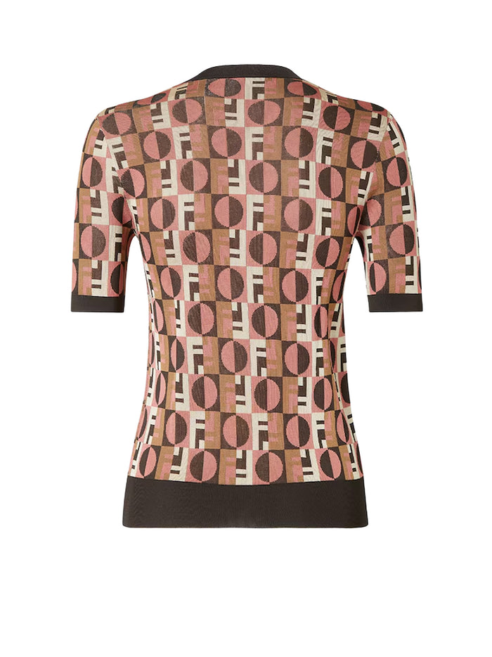 Fendi Sweaters Pink Viscosa Poliammide Elastan