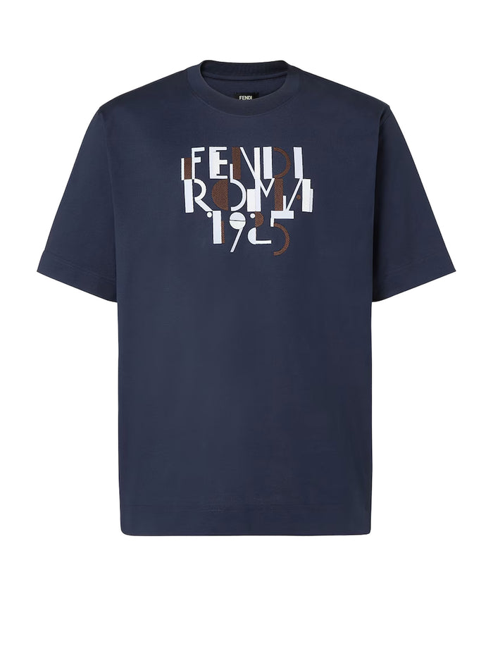 Fendi T-Shirts And Polos Bludark Cotone
