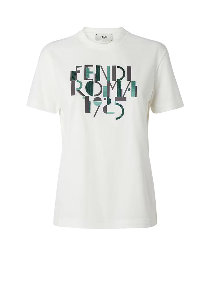 Fendi T-Shirts And Polos Offwhite Cotone