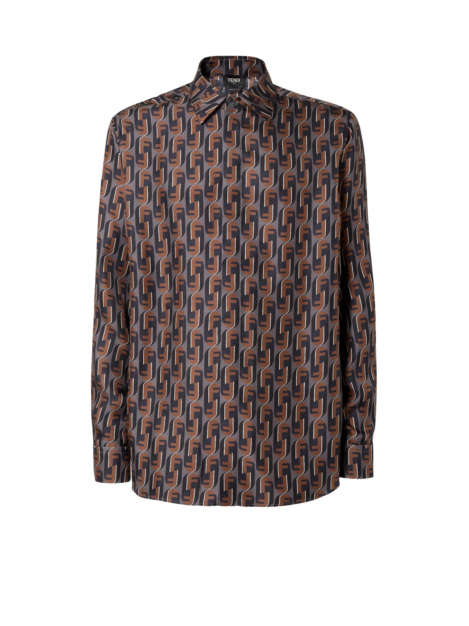 Fendi Shirts Peltroblu Seta