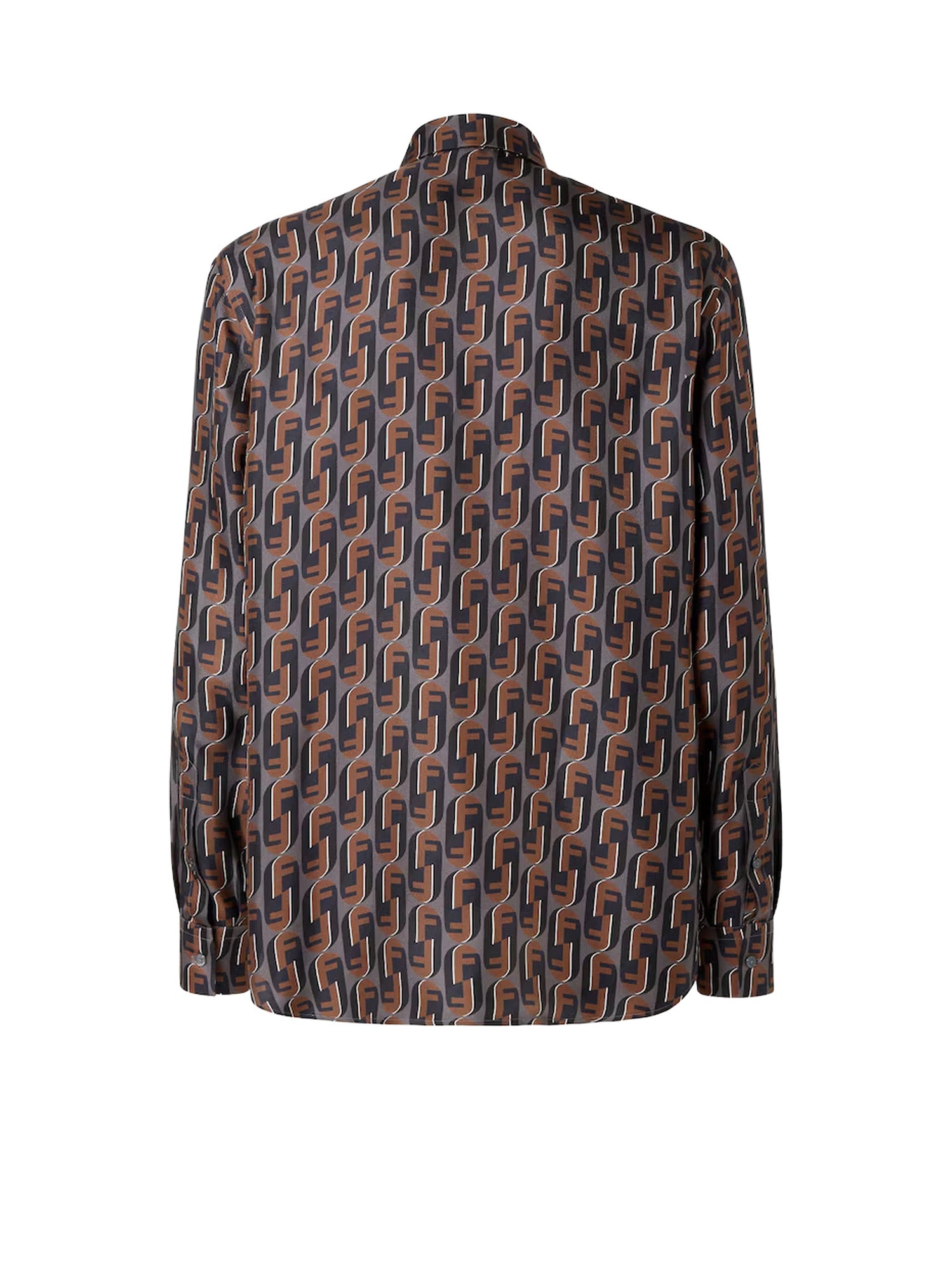 Fendi Shirts Peltroblu Seta