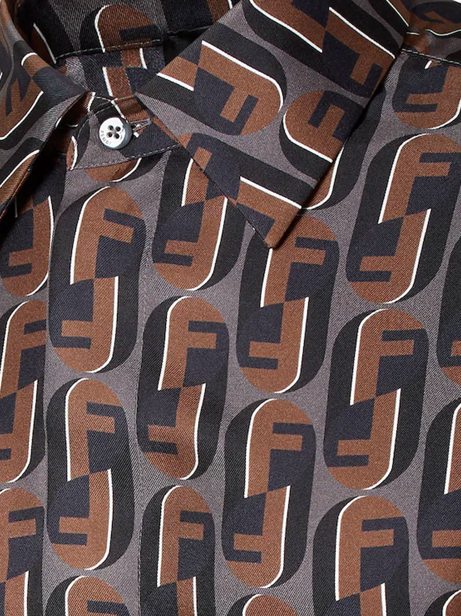 Fendi Shirts Peltroblu Seta