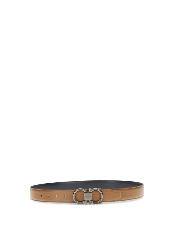 Belt Gancini Leather Brown Calf