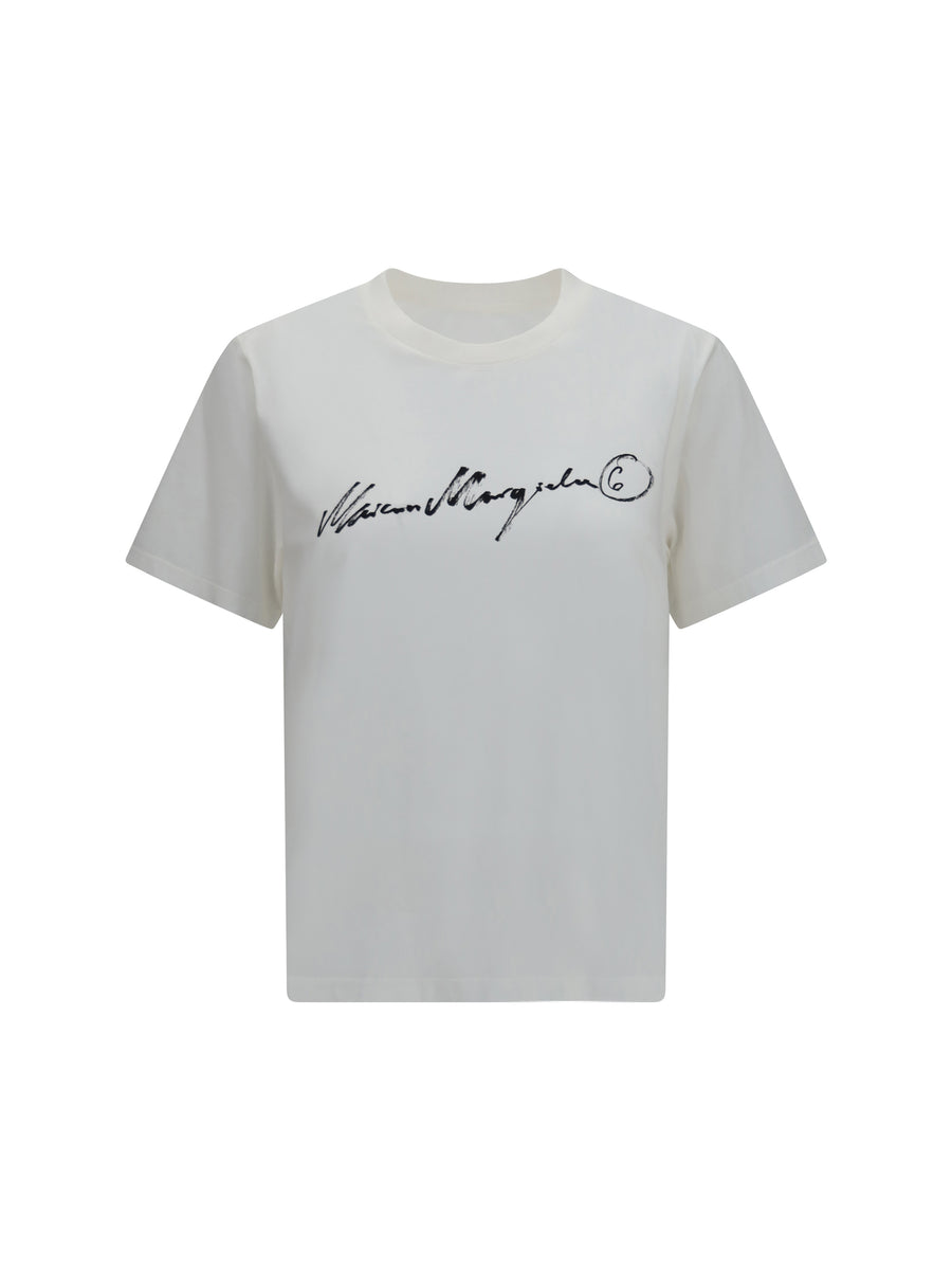 T-Shirt Central Print Off White Cotton T-shirts & Jerseys