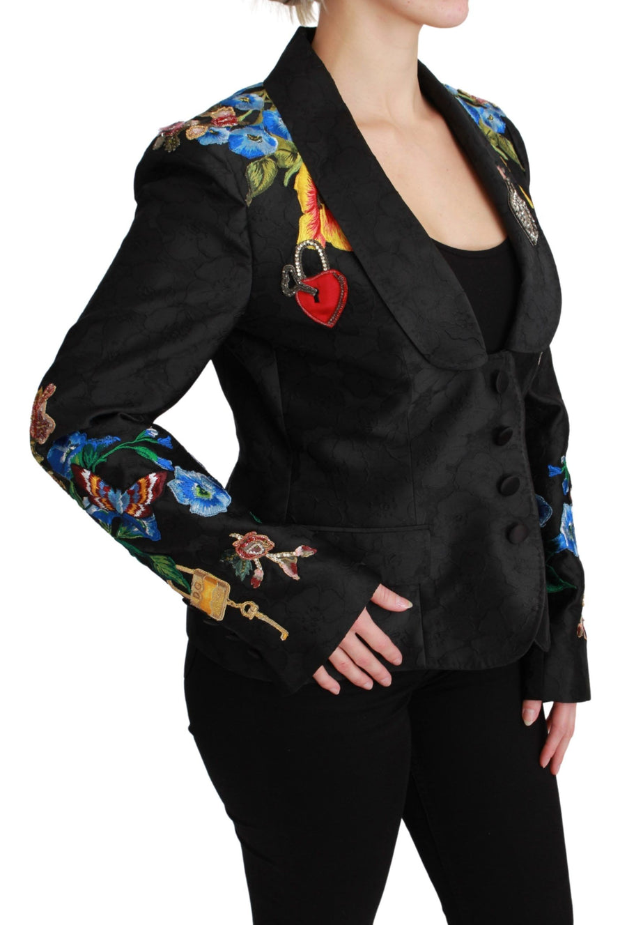 Dolce & Gabbana 70% Polyester blazer in black