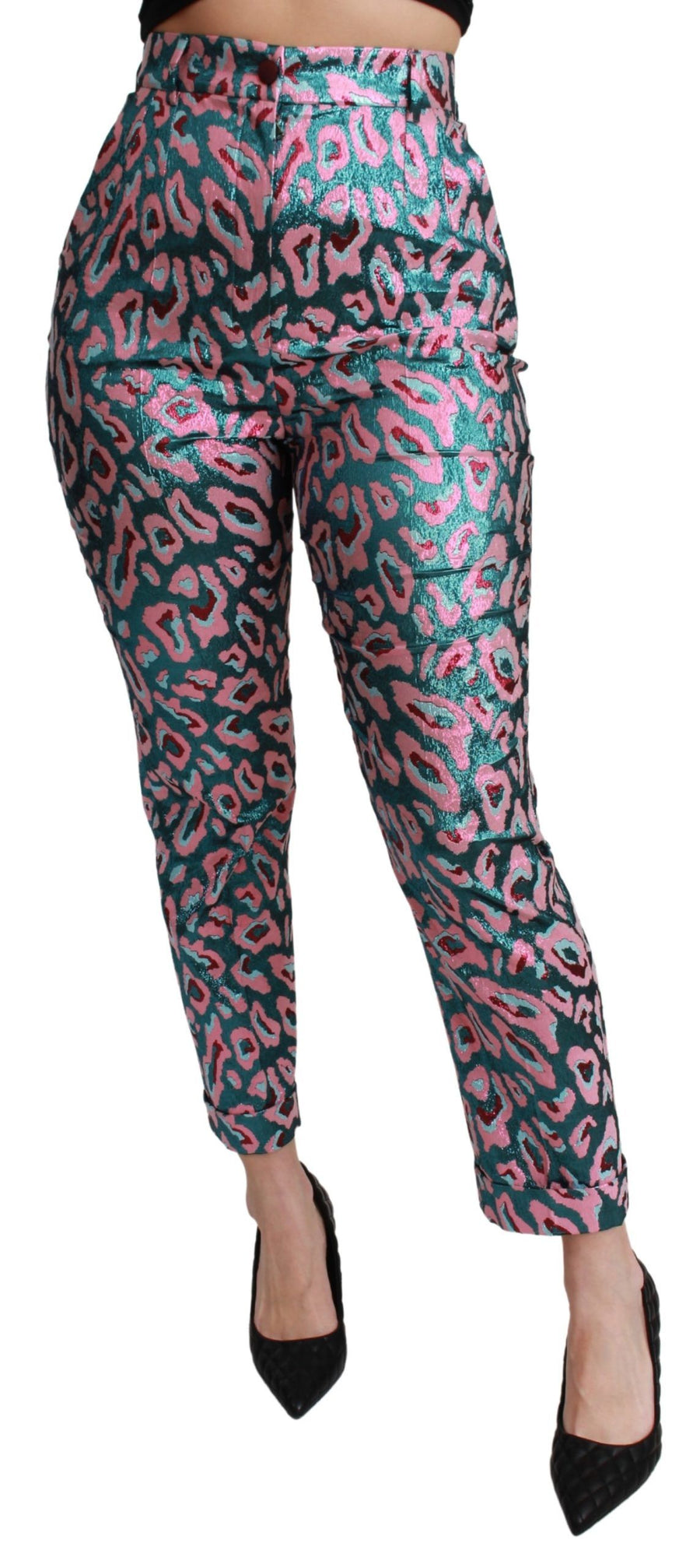 Dolce & Gabbana 54% Polyester 46% Silk trousers in multicolor