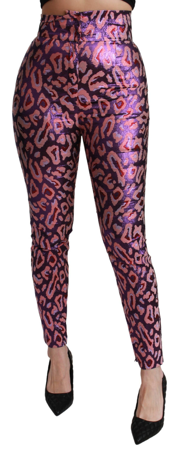 Dolce & Gabbana 54% Polyester 46% Silk trousers in purple