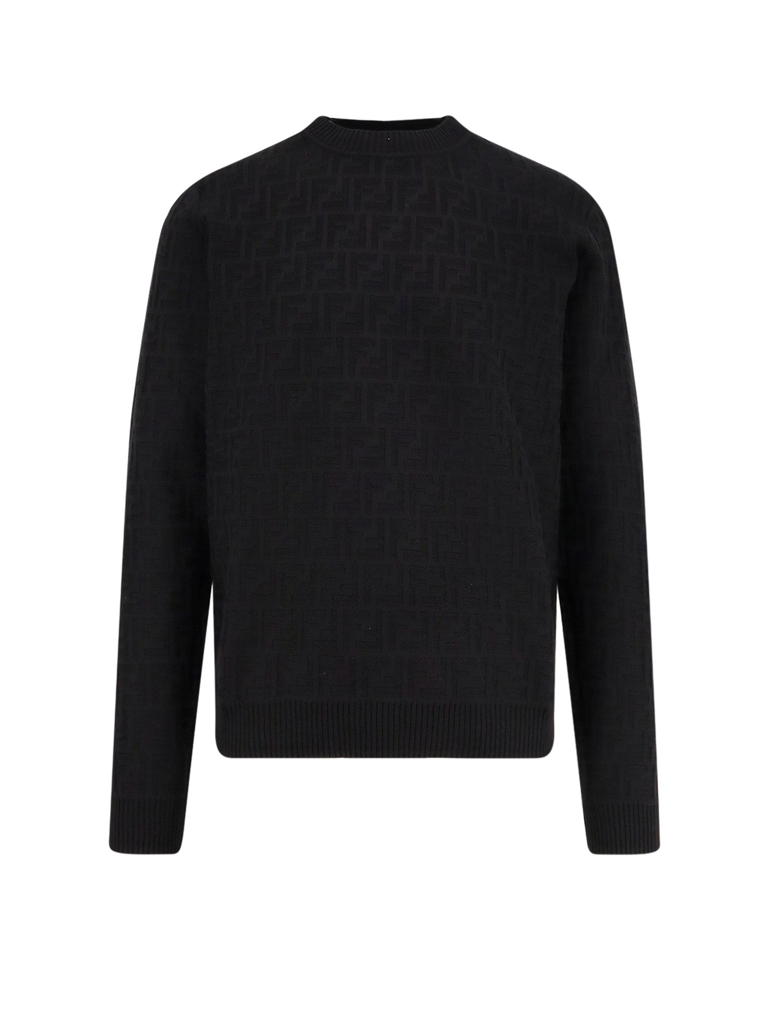 Fendi Sweaters Black Cotone