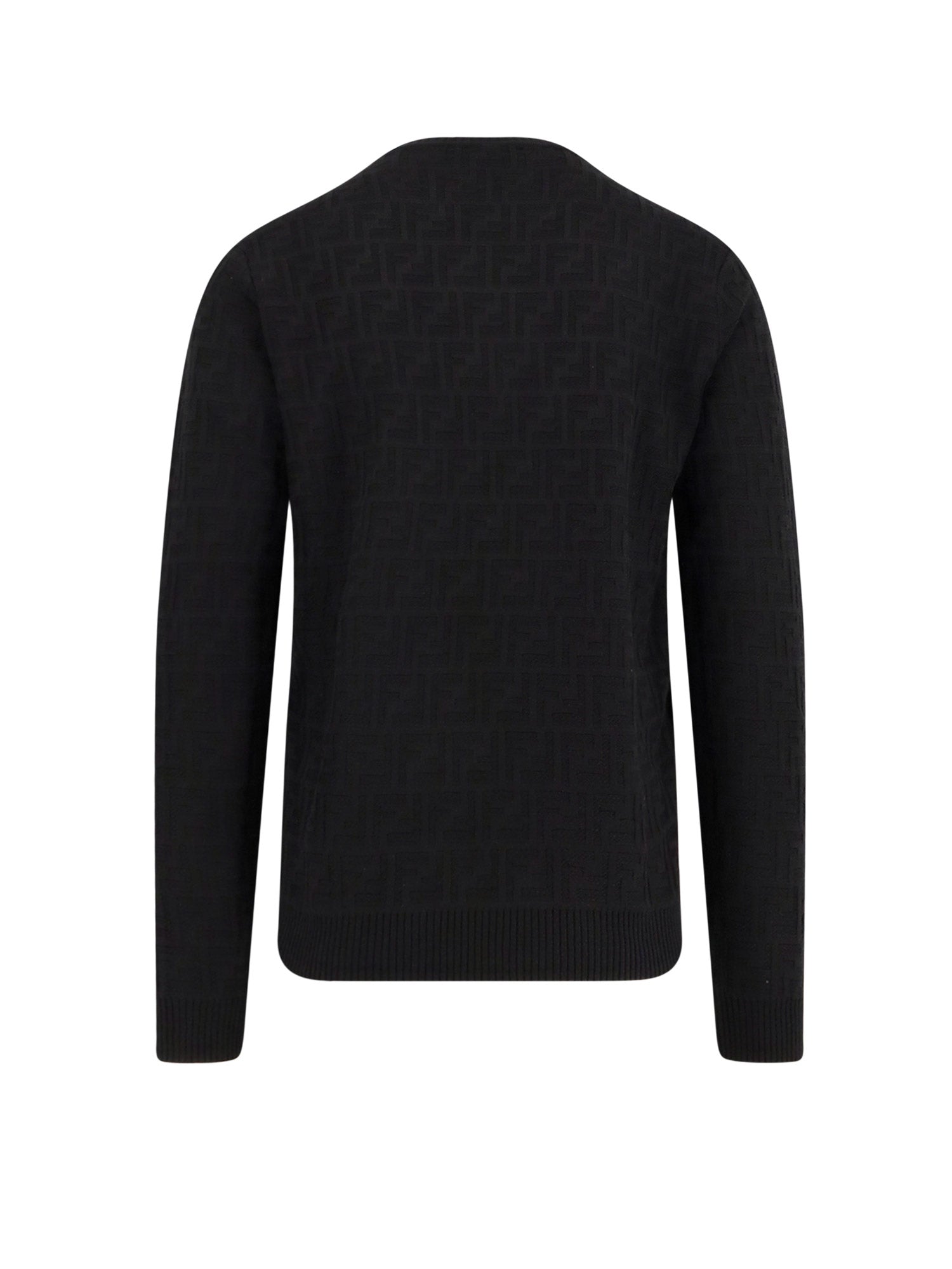 Fendi Sweaters Black Cotone