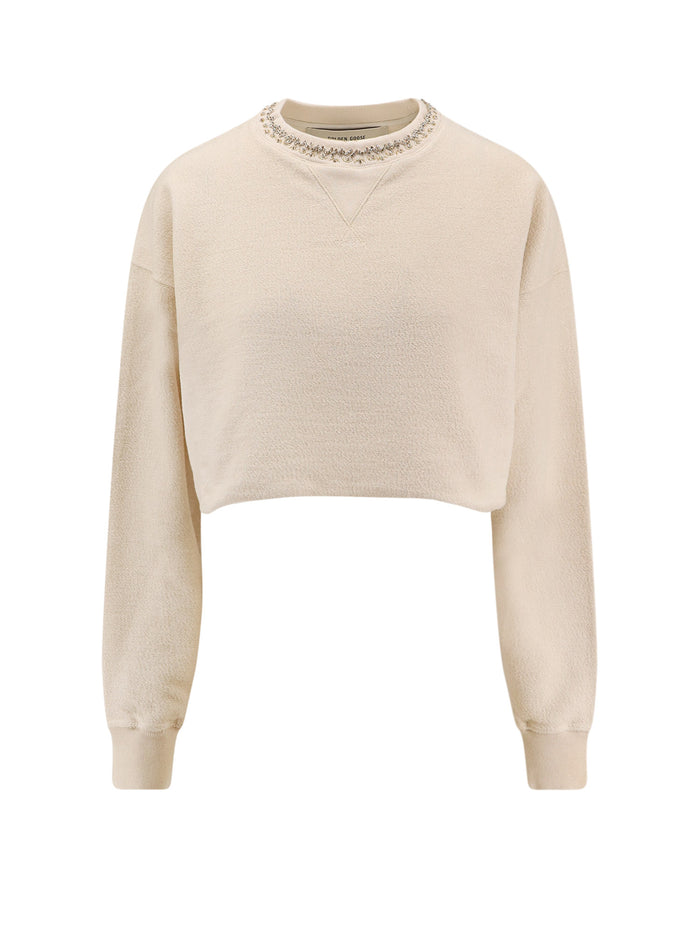 Golden Goose Sweaters Artic Wolf Cotone