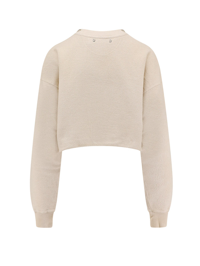 Golden Goose Sweaters Artic Wolf Cotone