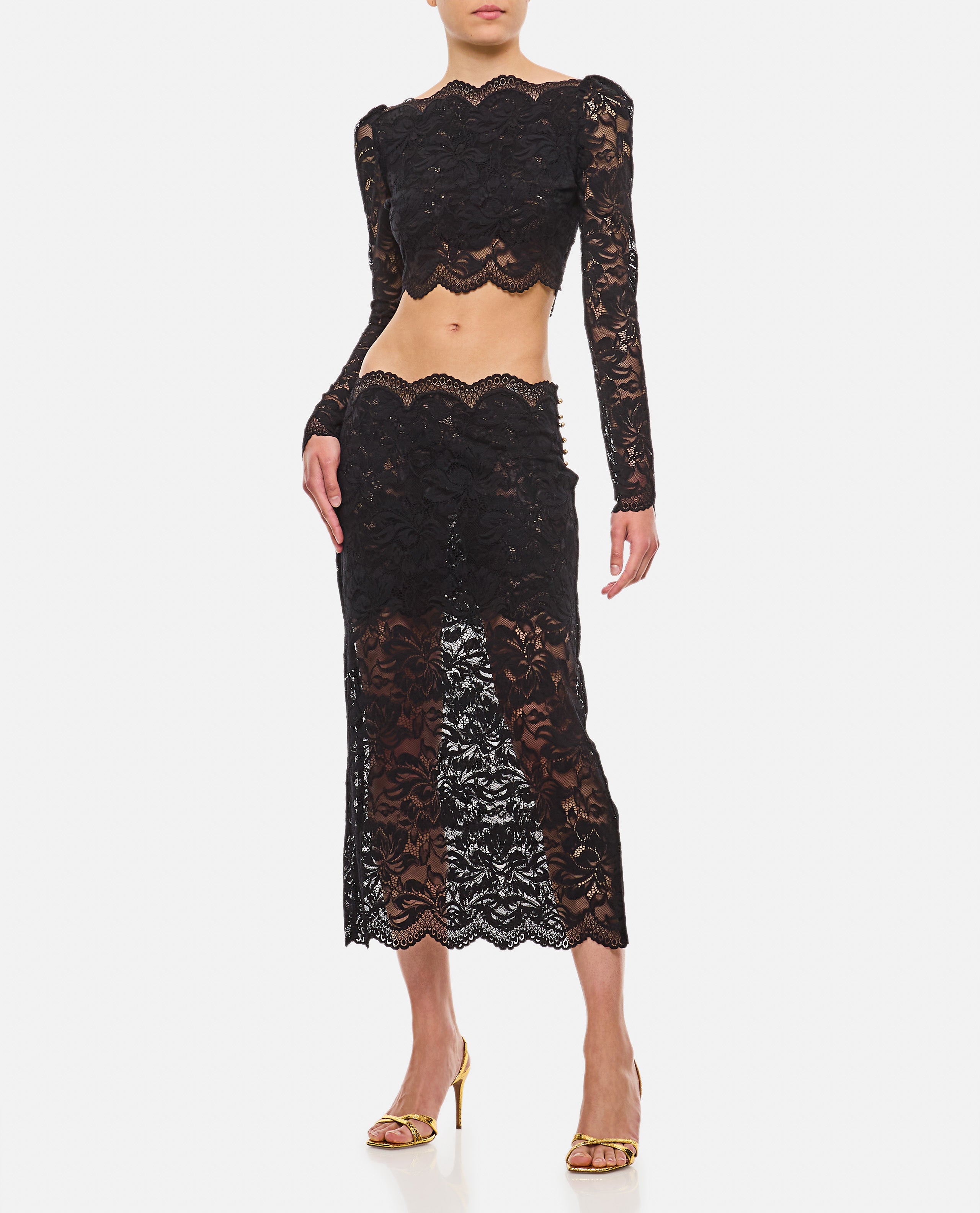 RABANNE Top Black Pa Ea