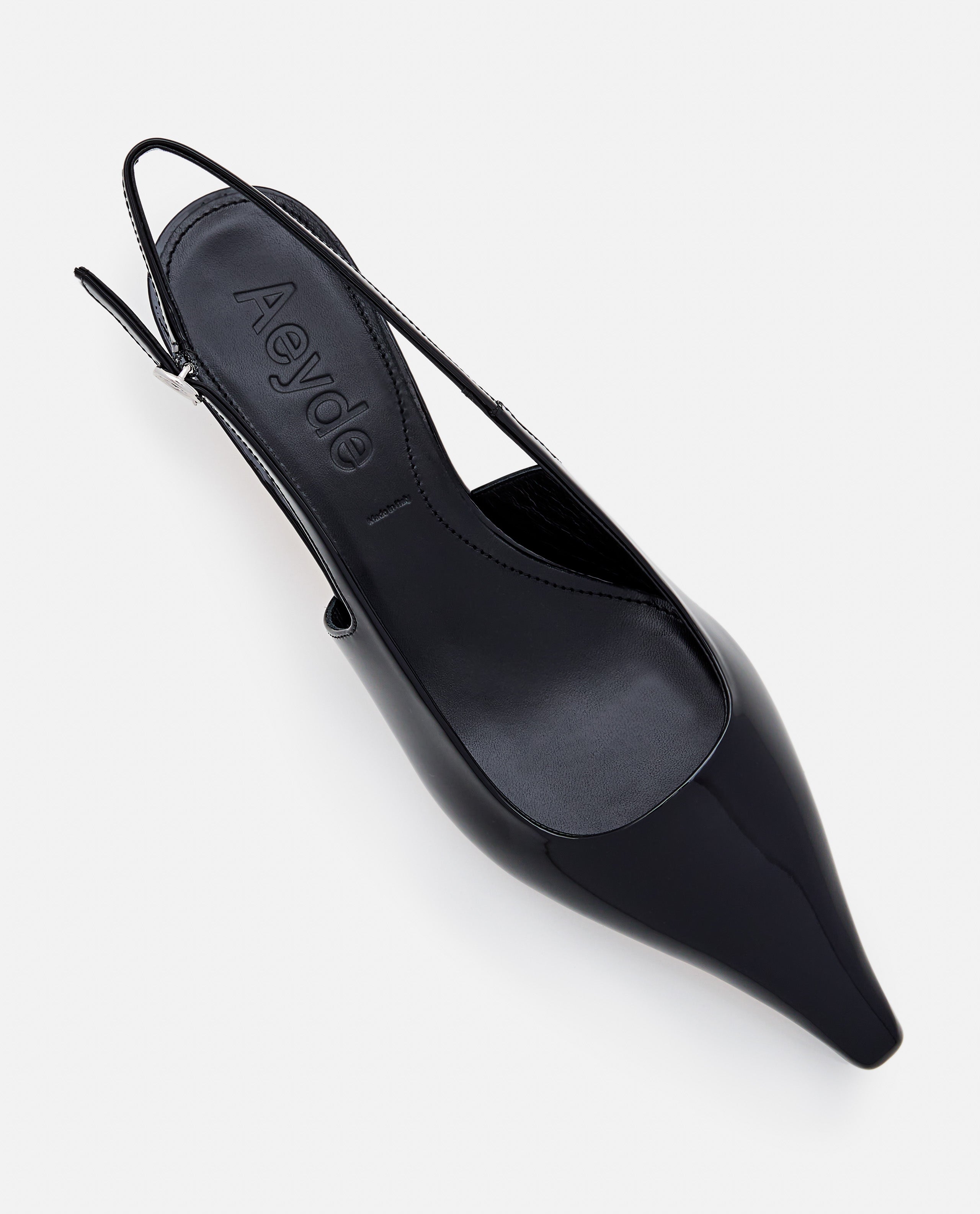 AEYDE With Heel Black Patent Calf Leather