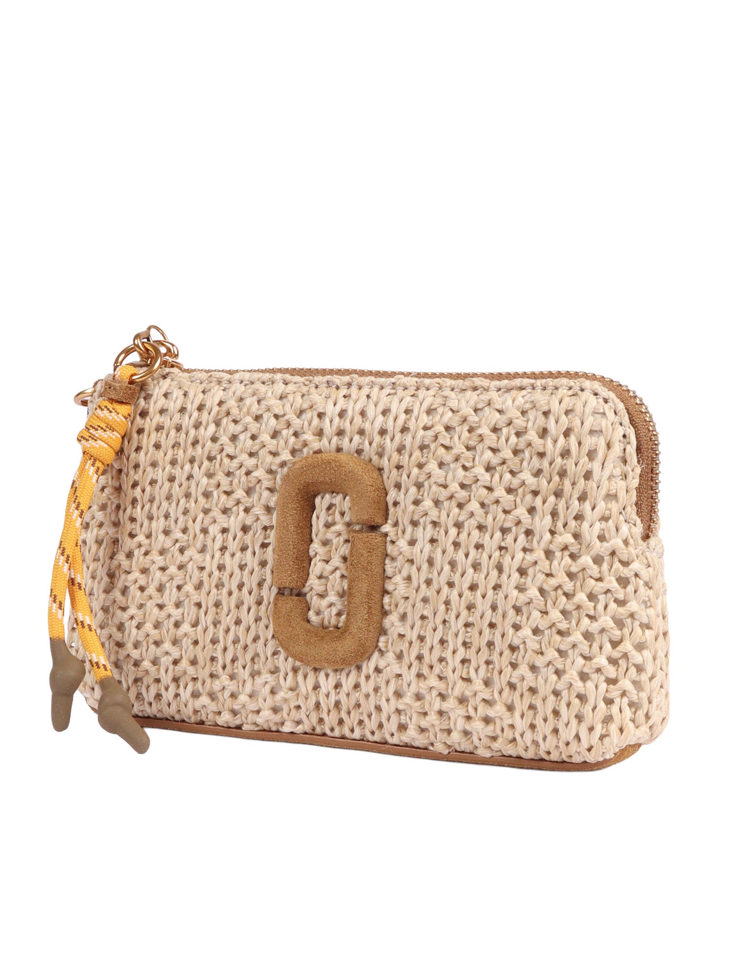 The Wristlet Beige Polyethylene Shoulder Bag