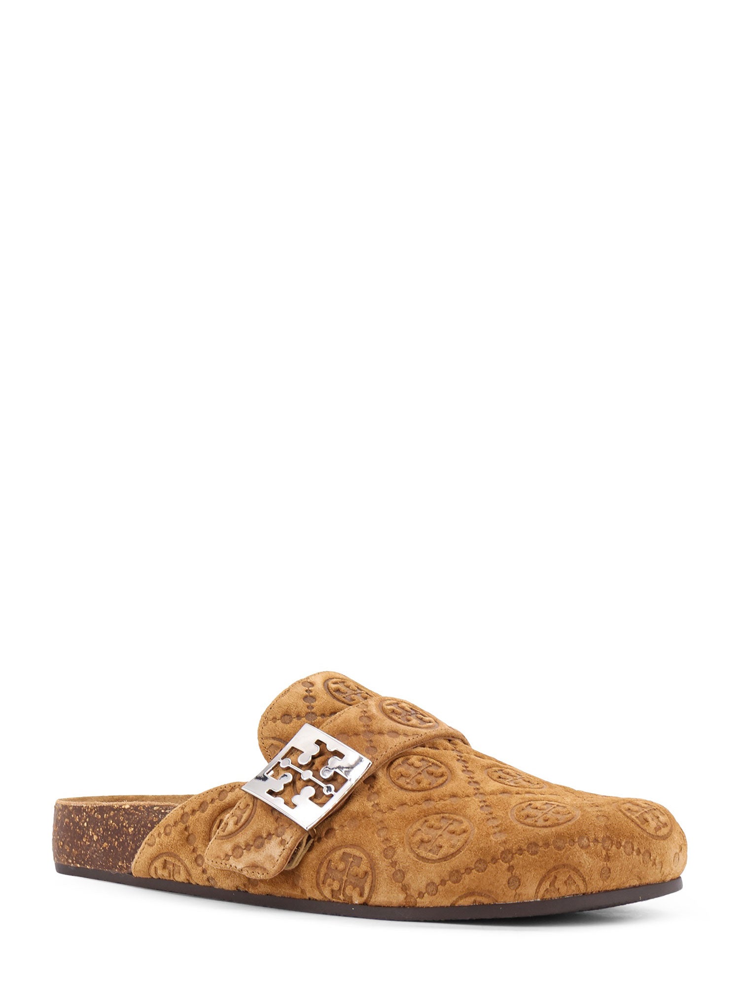 Tory Burch Sandals Golden Brown/silver Suede