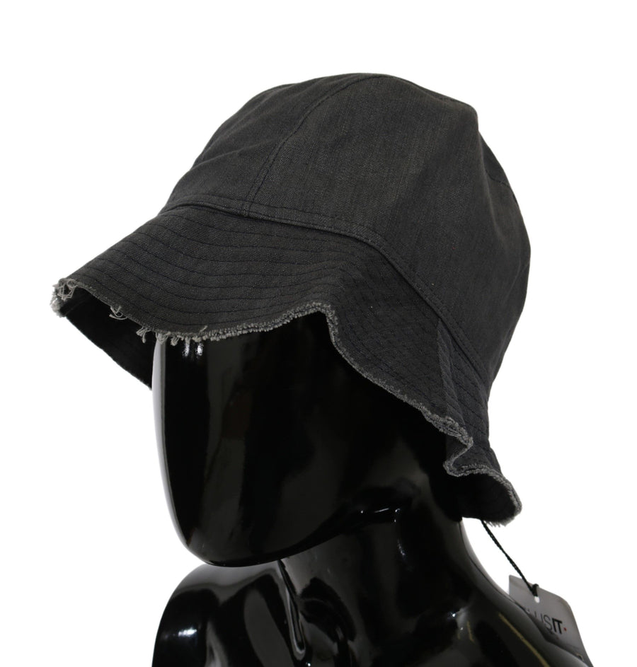 Costume National HAT20001 Cotton Blend bucket hat in black
