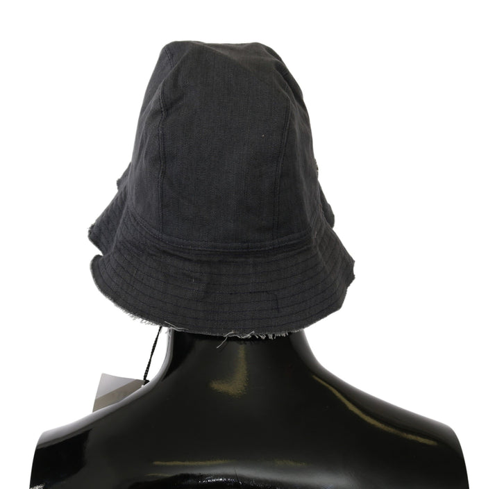 Costume National HAT20001 Cotton Blend bucket hat in black — view 2