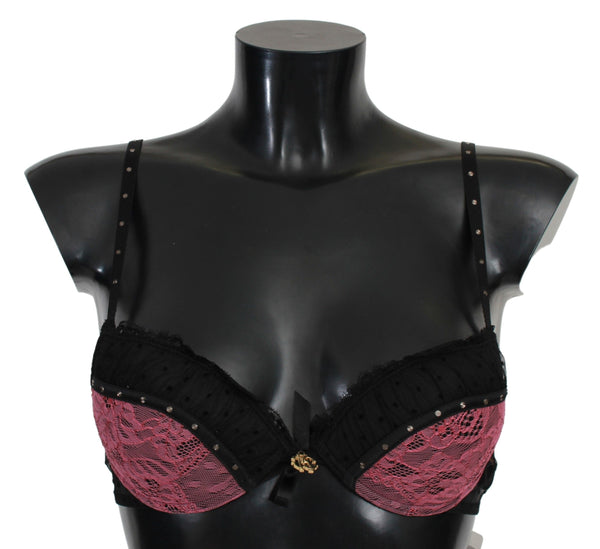 Roberto Cavalli 65% Viscose 35% Nylon bra in black