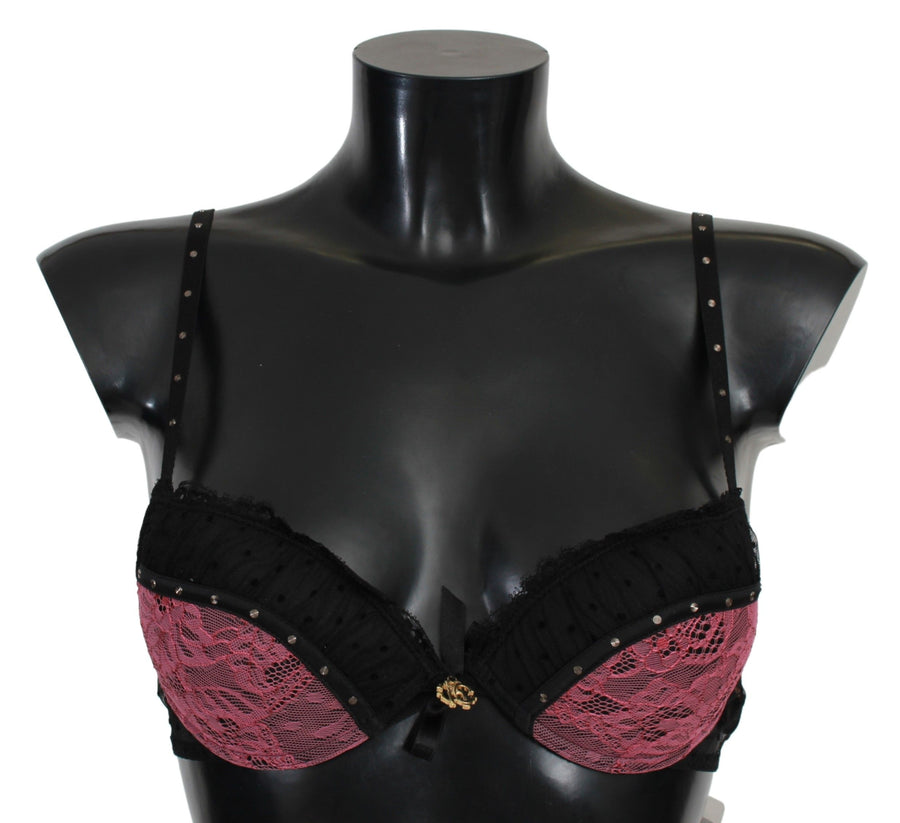 Roberto Cavalli 65% Viscose 35% Nylon bra in black