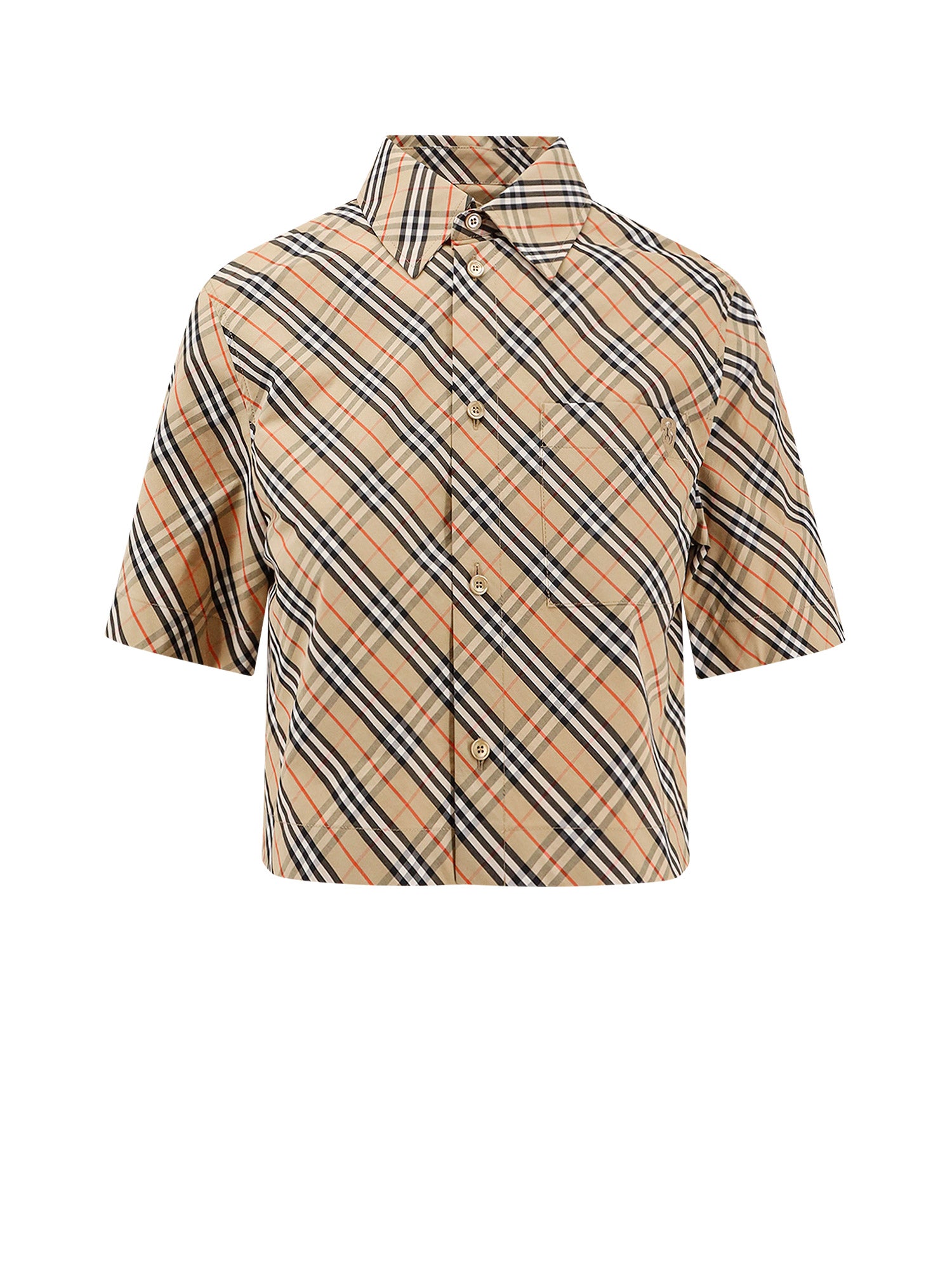 Burberry Shirts Sand Ip Check Cotone