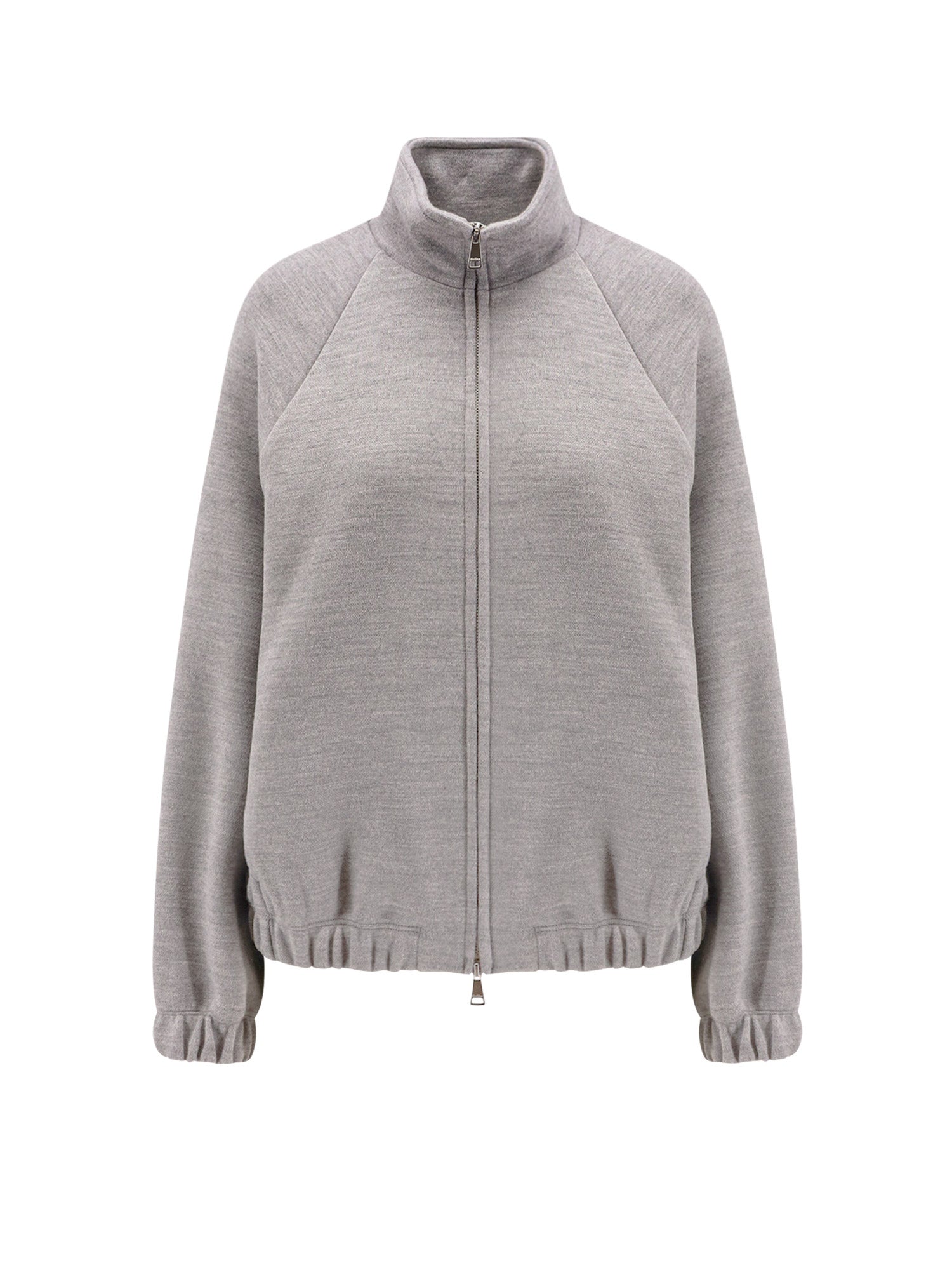Max Mara Sweaters Light Grey Lana Cotone Poliestere