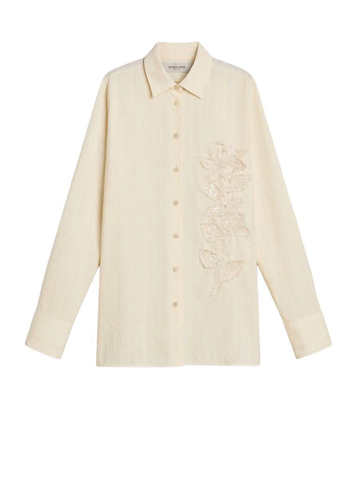 Golden Goose Shirts Antique White Cotone