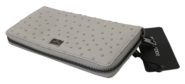 Dolce & Gabbana 100% Ostrich Leather wallet in gray — view 2