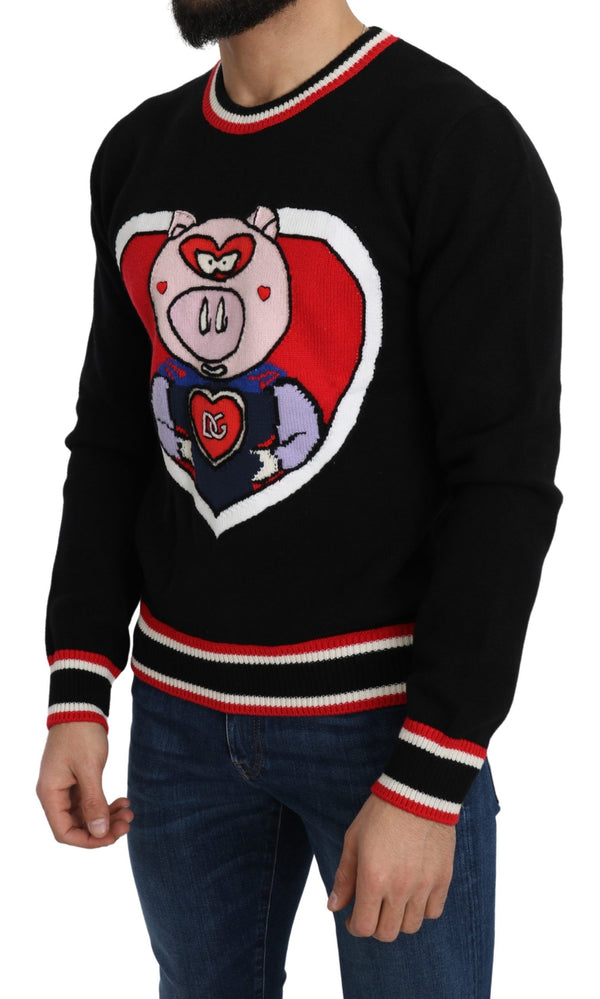 Dolce & Gabbana 91% Cashmere sweater in black