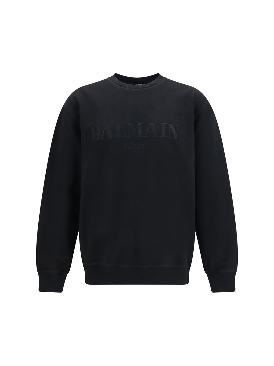 Crewneck Sweatshirt Black Black/black Cotton Sweatshirts