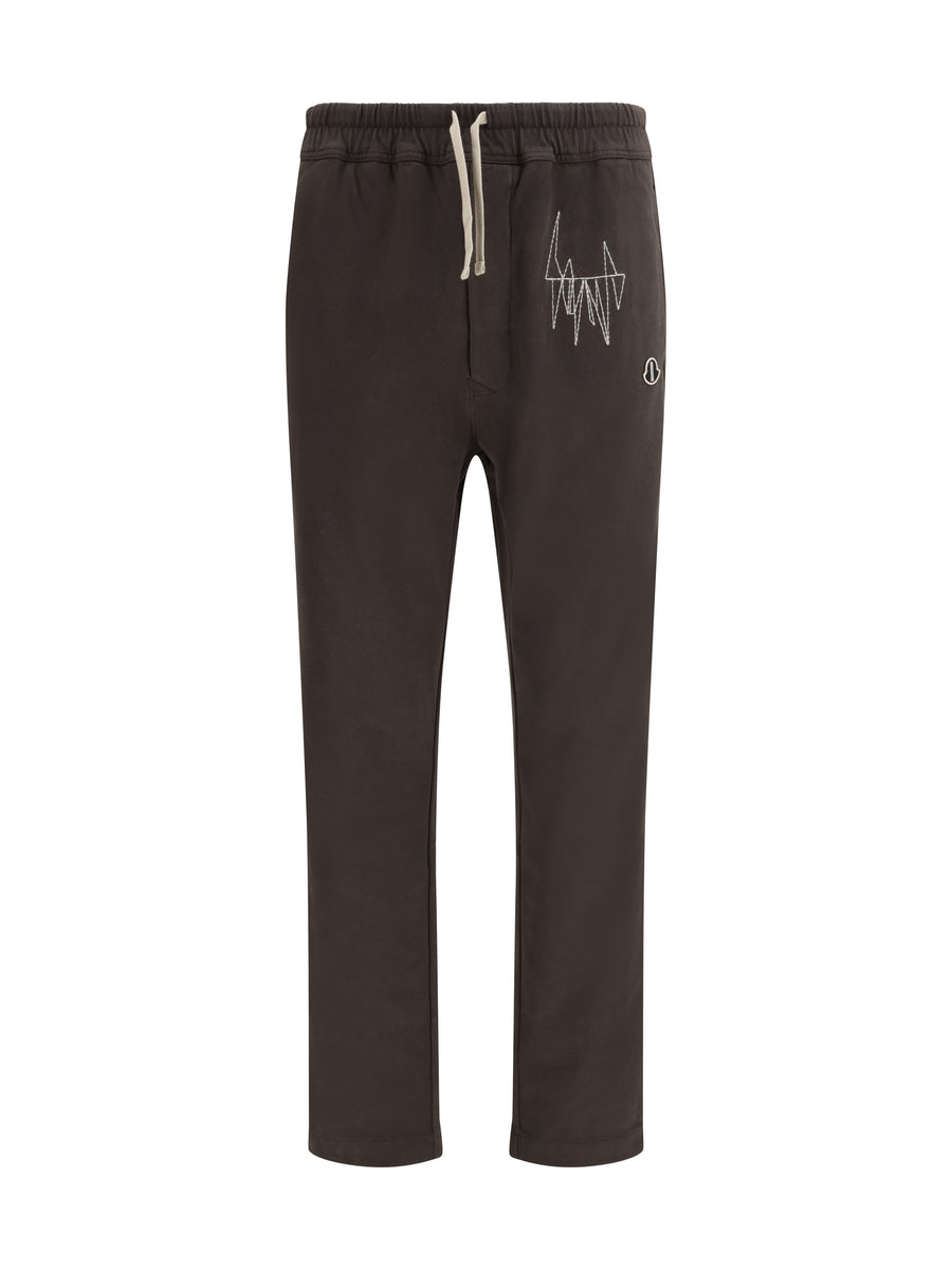 Moncler + Rick Owens 100% Cotton joggers in brown